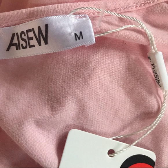 NEW ! Aisew Soft Pink Long Sleeve Top - Size Medium - Picture 11 of 12